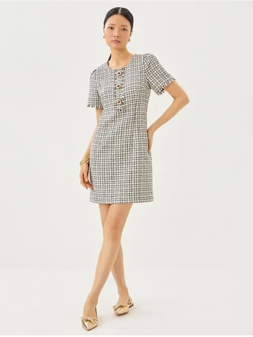 NWT Lilly Pulitzer Brenda Bouclé Tweed Shift Dress